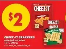 No Frills Cheez-it crackers offer