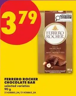 No Frills Ferrero rocher chocolate bar offer