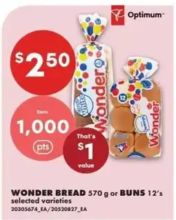 No Frills Wonder bread selected varieties offer