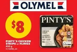 No Frills Pinty's chicken strips or flings offer