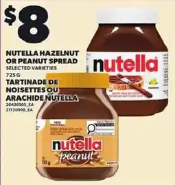 Independent Grocer Nutella hazelnut or peanut spread offer