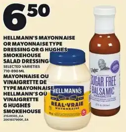 Independent Grocer Hellmann's mayonnaise or mayonnaise type dressing or g hughes smokehouse salad dressing offer