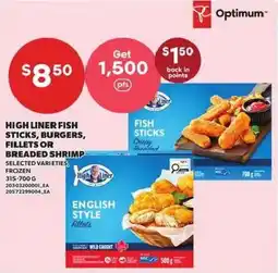 Independent Grocer High Liner fish sticks, burgers, fillets or breaded shrimp offer