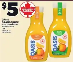 Independent Grocer Oasis orange juice offer