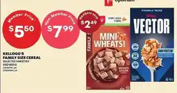 Independent Grocer Kellogg's family size cereal offer