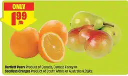 FreshCo Bartlett Pears Seedless Oranges offer