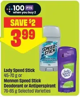 FreshCo Lady Speed Stick Deodorant or Antiperspirant offer