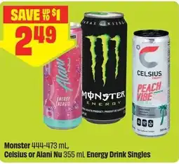 FreshCo Monster or Celsius or Alani Nu Energy Drink Singles offer