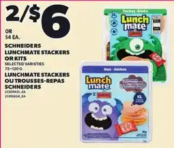 Independent Grocer Schneiders lunchmate stackers or kits offer