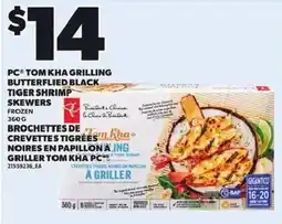 Independent Grocer PC tom kha grilling butterflyed black tiger shrimp offer