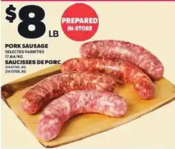 Independent Grocer Pork sausage offer