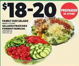 Independent Grocer Family size salads offer