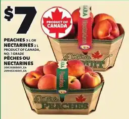 Independent Grocer Ontario peaches or nectarines offer