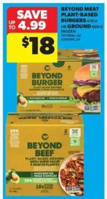 Real Canadian Superstore Beyond Meat Plant-Based Burgers or Ground offer
