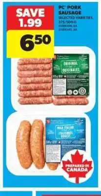 Real Canadian Superstore PC Pork Sausage offer