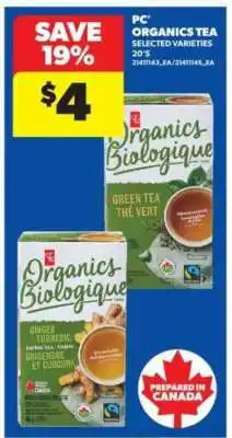 Real Canadian Superstore PC Organics Tea offer