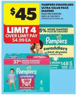 Real Canadian Superstore Pampers Swaddlers Ultra Value Pack Diapers offer