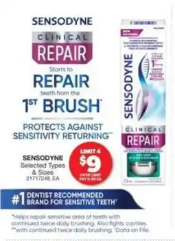 Real Canadian Superstore SENSODYNE Clinical Repair Toothpaste offer