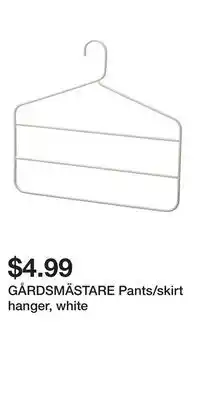 IKEA GÅRDSMÄSTARE Pants/skirt hanger, white offer