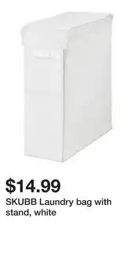 IKEA SKUBB Laundry bag with stand, white offer