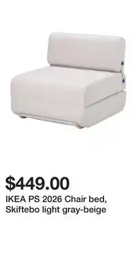 IKEA IKEA PS 2026 Chair bed, Skiftebo light gray-beige offer
