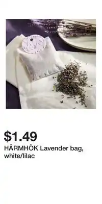 IKEA HÄRMHÖK Lavender bag, white/lilac offer