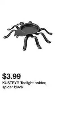 IKEA KUSTFYR Tealight holder, spider black offer