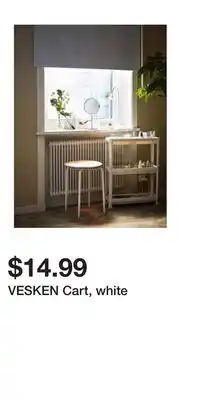 IKEA VESKEN Cart, white offer