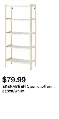 IKEA EKENABBEN Open shelf unit, aspen/white offer