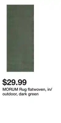 IKEA MORUM Rug flatwoven, in/outdoor, dark green offer
