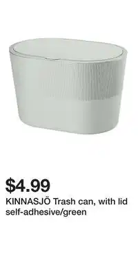 IKEA KINNASJÖ Trash can, with lid self-adhesive/green offer