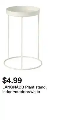 IKEA LÅNGNÄBB Plant stand, indoor/outdoor/white offer
