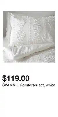 IKEA SVÄMNIL Comforter set, white offer
