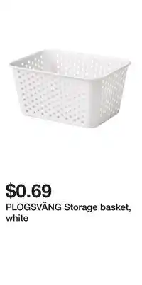 IKEA PLOGSVÄNG Storage basket, white offer