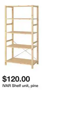 IKEA IVAR Shelf unit, pine offer
