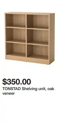 IKEA TONSTAD Shelving unit, oak veneer offer