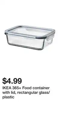 IKEA IKEA 365+ Food container with lid, rectangular glass/plastic offer