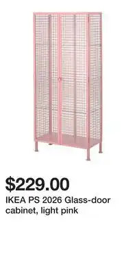 IKEA IKEA PS 2026 Glass-door cabinet, light pink offer