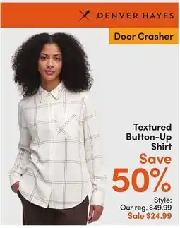 Mark's Denver Hayes Textured Button-Up Shirt offer