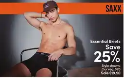 Mark's SAXX Essential Briefs offer