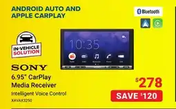 Visions Electronics Sony 6.95 CarPlay Media Receiver offer