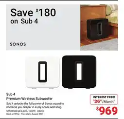 Visions Electronics Sub 4 Premium Wireless Subwoofer offer