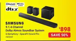 Visions Electronics SAMSUNG 9.1.4-Channel Dolby Atmos Soundbar System offer
