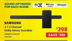 Visions Electronics SAMSUNG 3.1.2-Channel Dolby Atmos Soundbar offer