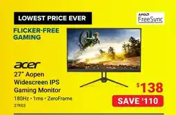 Visions Electronics Acer 27 Aopen Widescreen IPS Gaming Monitor offer