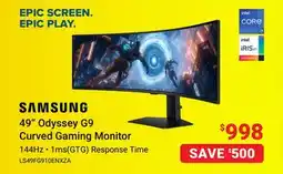 Visions Electronics SAMSUNG 49 Odyssey G9 Curved Gaming Monitor offer