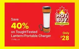 Visions Electronics Toughtested Lantern/Portable Charger offer
