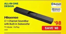 Visions Electronics Hisense 2.1-Channel Soundbar with Built-in Subwoofer offer