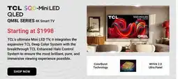 Visions Electronics TCL SQD-Mini LED QLED QM8L SERIES 4K Smart TV offer