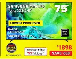Visions Electronics SAMSUNG Mini LED Neo QLED 4K 75 offer